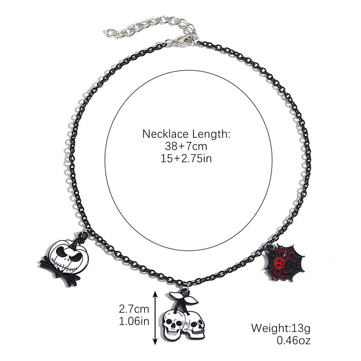 Wholesale Gothic Jewelry  Dark Bat Ghost Skull Pendant Pumpkin   Necklace